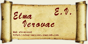 Elma Verovac vizit kartica